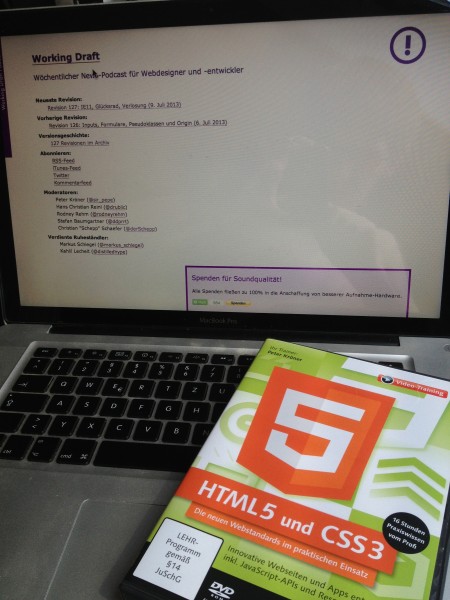 DVD: HTML5 und CSS3 Videoworkshop. Gewonnen bei workingdraft.de